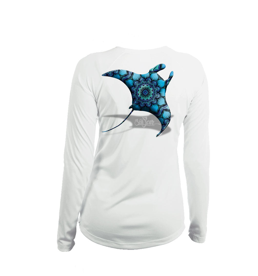 Tribal Ray Long Sleeve V-Neck Performance Tee – Sea Fear UPF 50+ apparel