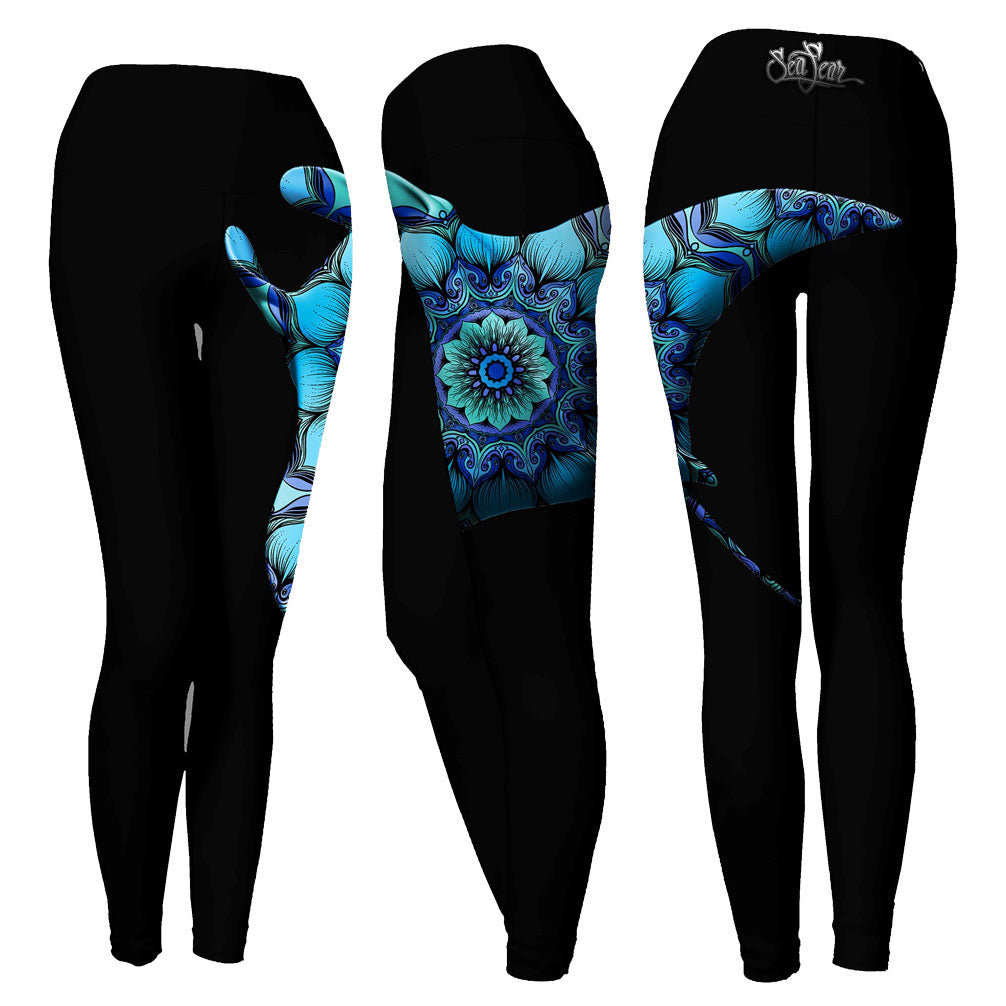 Tribal Ray Performance Leggings – Sea Fear UPF 50+ apparel