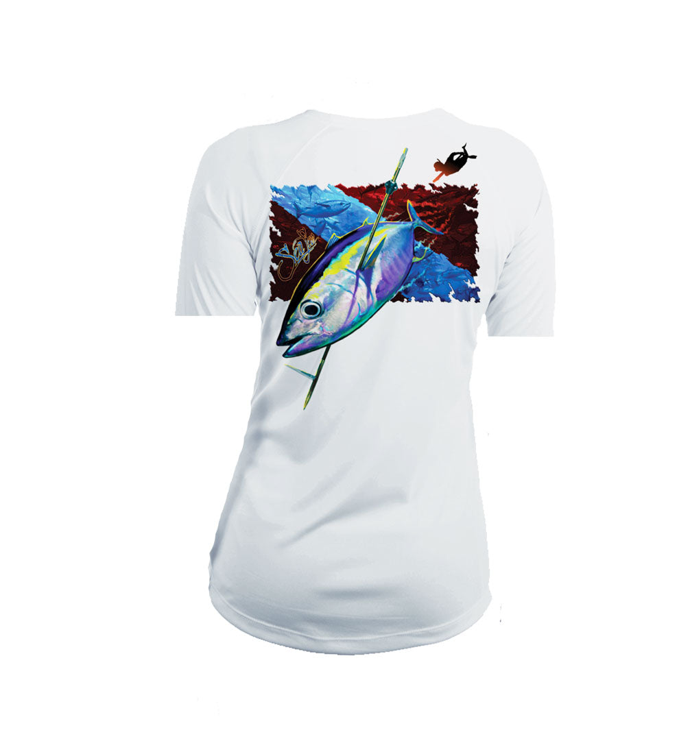 Tuna Dive Flag V-Neck Performance Tee