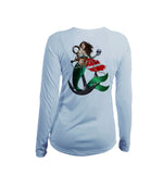 Mermaid Anchor Long Sleeve V-Neck Performance Tee
