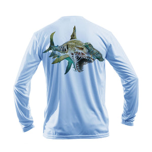 Zombie Shark Long Sleeve Performance Tee