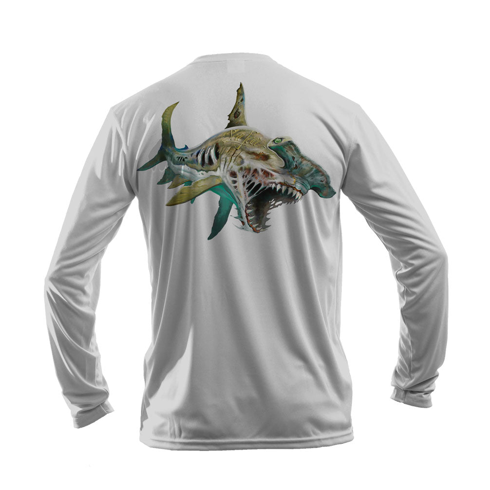 Zombie Shark Long Sleeve Performance Tee