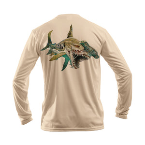 Zombie Shark Long Sleeve Performance Tee