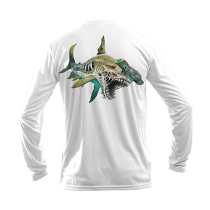 Zombie Shark Long Sleeve Performance Tee