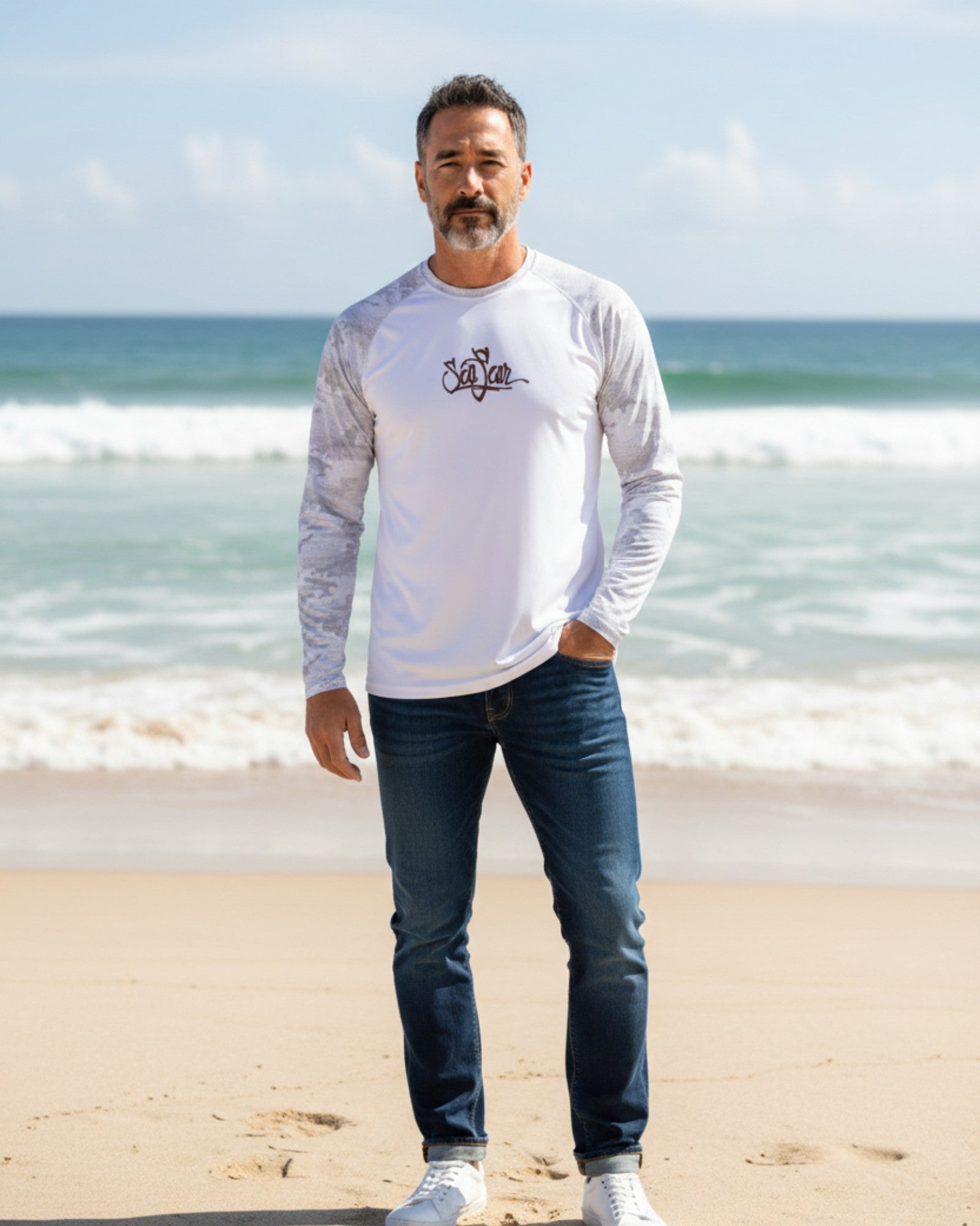 Stone Crab Long Sleeve Unisex Camo Tee