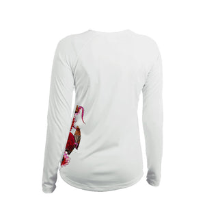 Anchor Octo  (Side Wrap) Long Sleeve V-Neck Performance Tee