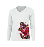 Anchor Octo  (Side Wrap) Long Sleeve V-Neck Performance Tee
