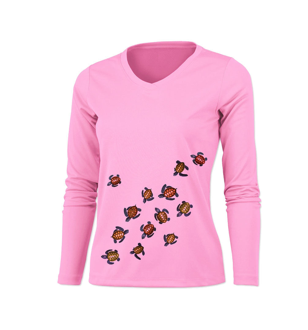Baby Sea Turtles V-Neck Performance Tee
