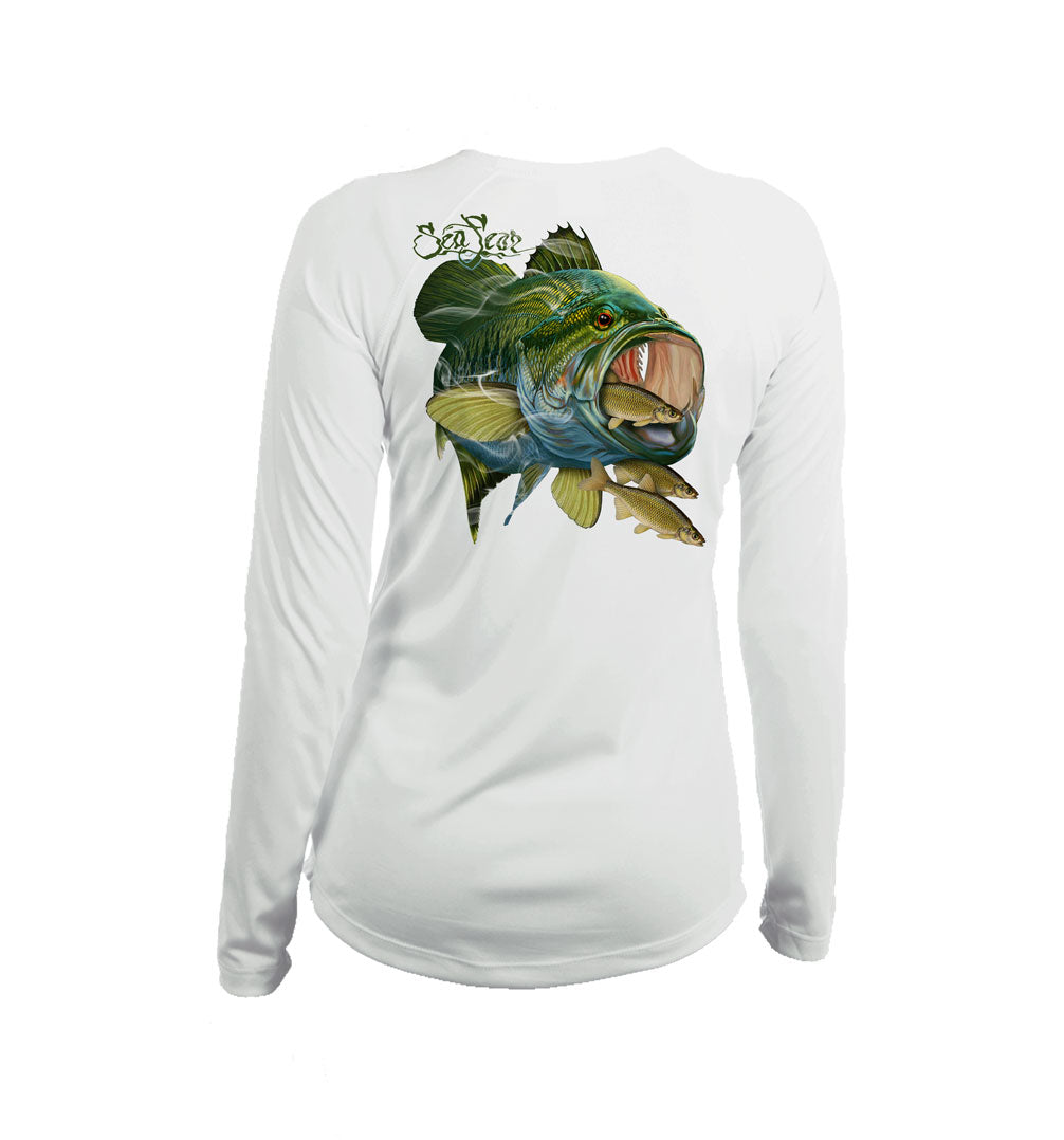 Large Mouth Bass V-Neck Performance Tee