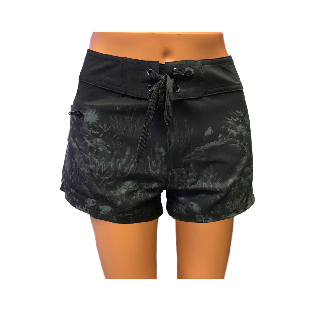 Women's Black Coral Board Shorts