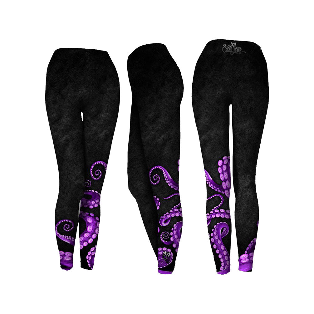 Black Octo Performance Leggings – Sea Fear UPF 50+ apparel