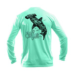 Coral Hammerhead Long Sleeve Performance Tee in Sea Grass – Sea Fear UPF 50+ apparel