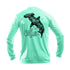 Coral Hammerhead Long Sleeve Performance Tee in Sea Grass – Sea Fear UPF 50+ apparel