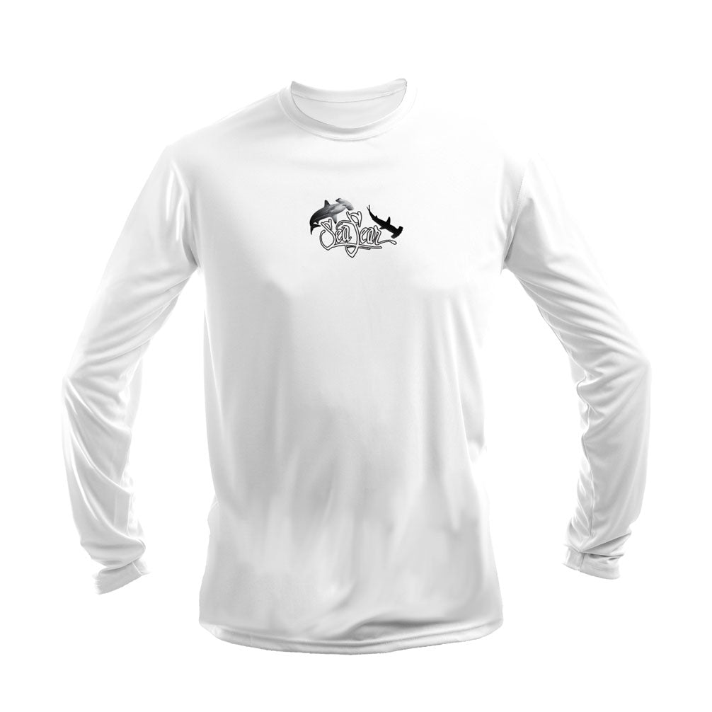 Coral Hammerhead Long Sleeve Performance Tee – front view – Sea Fear UPF 50+ apparel