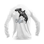 Coral Hammerhead Long Sleeve Performance Tee in White – Sea Fear UPF 50+ apparel