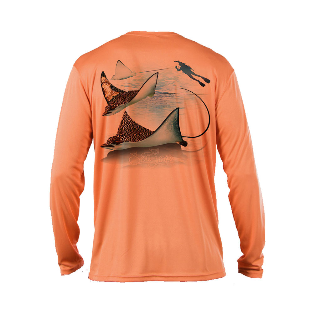 Eagle Ray Long Sleeve Performance Tee in Citrus – Sea Fear UPF 50+ apparel