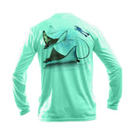 Eagle Ray Long Sleeve Performance Tee in Sea Grass – Sea Fear UPF 50+ apparel