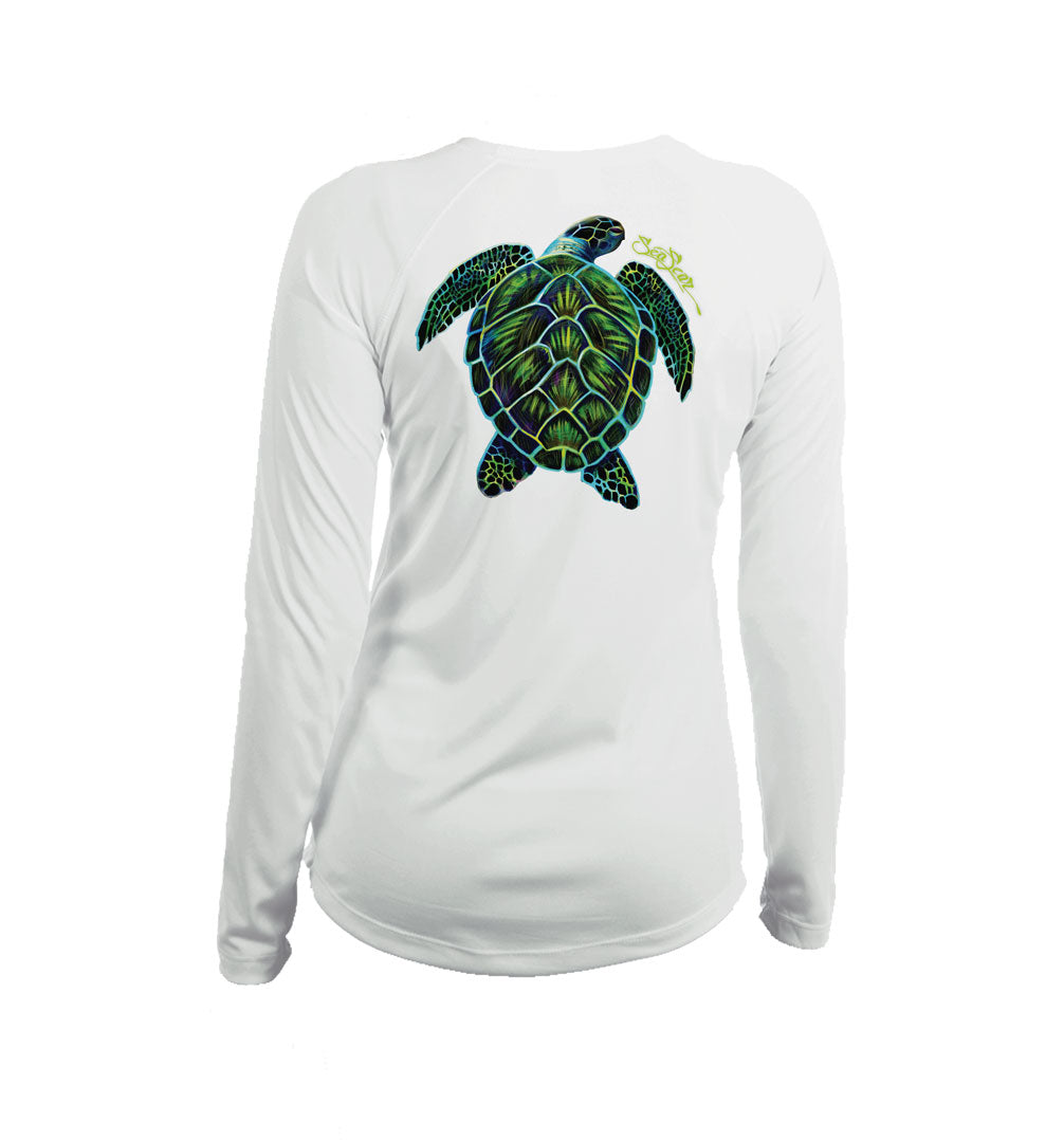 Electric Turtle V-Neck Performance Tee