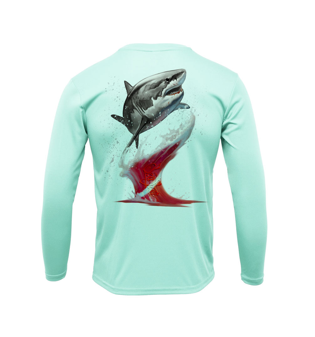 Great White Unisex Long Sleeve Performance Tee