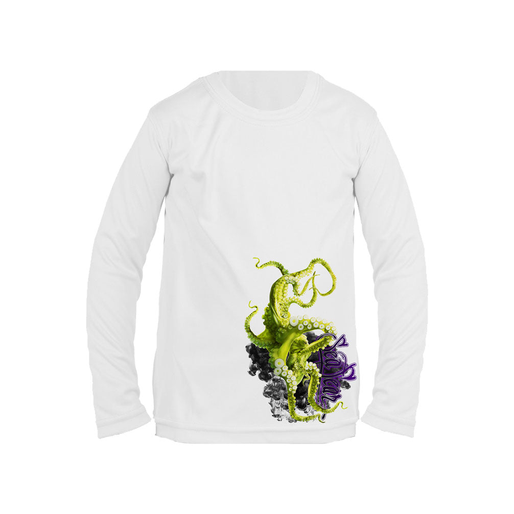 Green Octo Long Sleeve Toddler Performance Tee