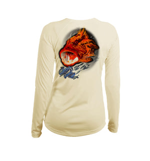 Grouper Long Sleeve V-Neck Performance Tee