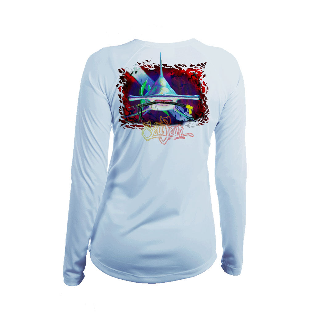 Hammerhead Dive Flag V-Neck Performance Tee