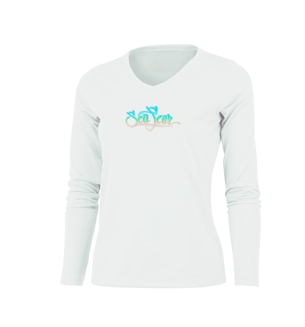 Hangry Scallop Women's VNeck Performance Tee