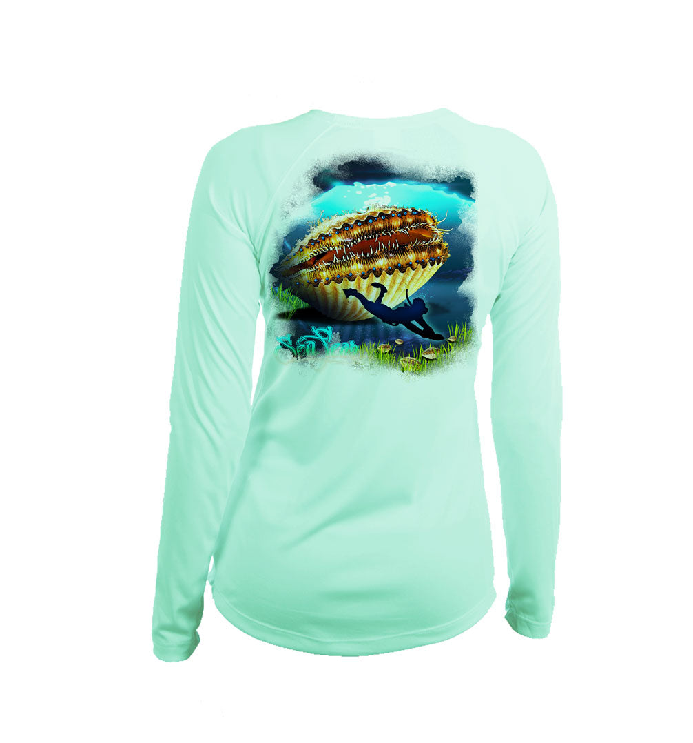 Hangry Scallop Women's VNeck Performance Tee