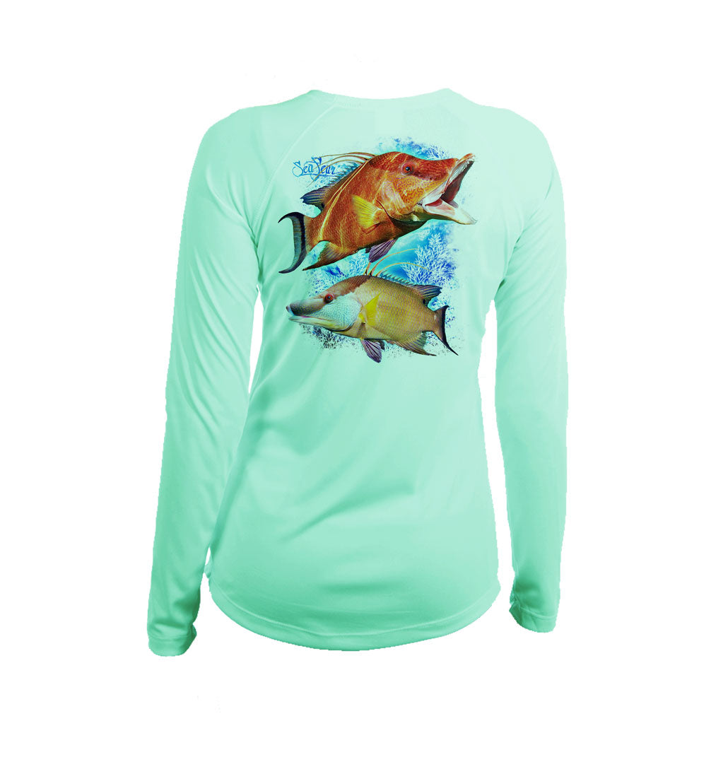 Hogfish Coral V-Neck Performance Tee