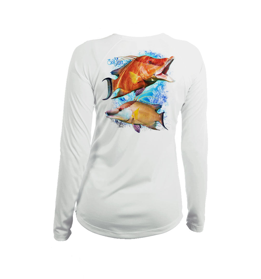 Hogfish Coral V-Neck Performance Tee
