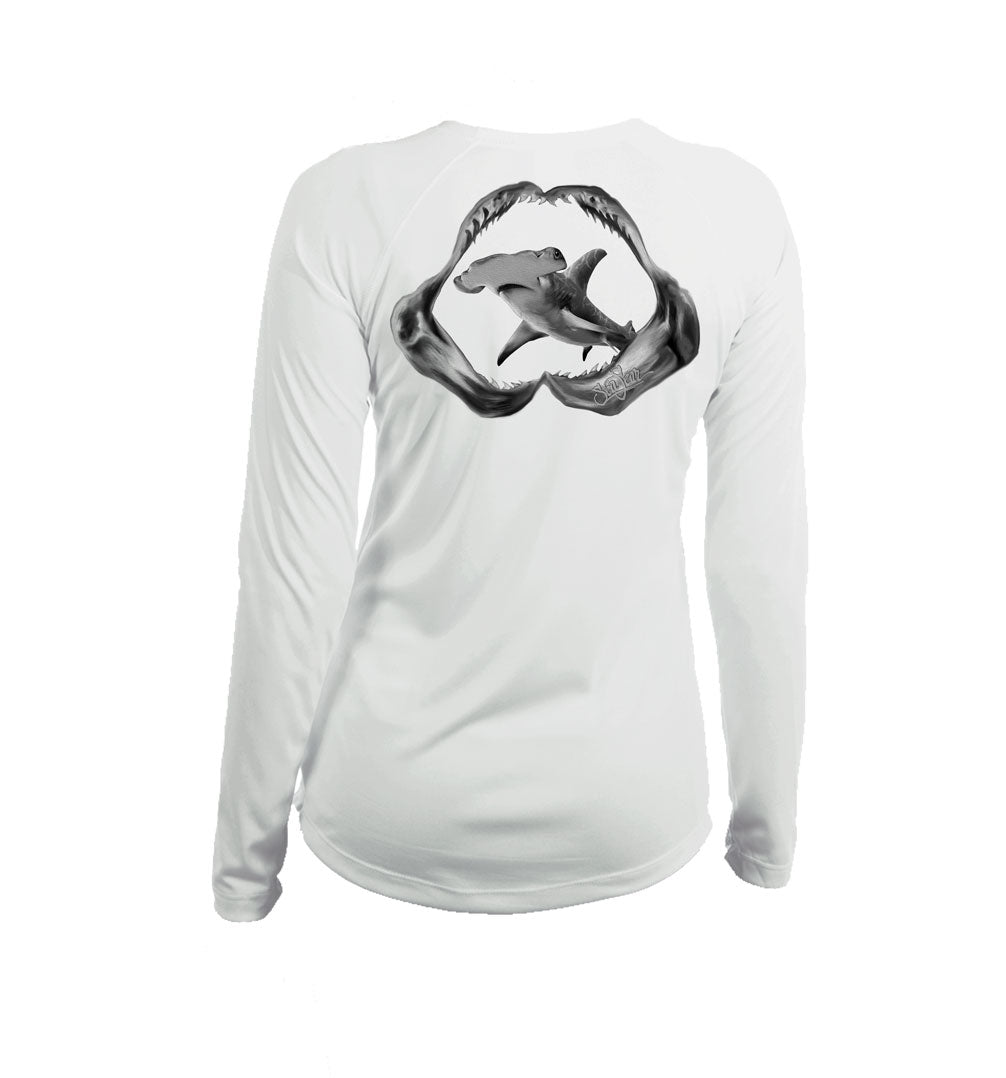 Jaws Hammerhead Long Sleeve V-Neck Performance Tee
