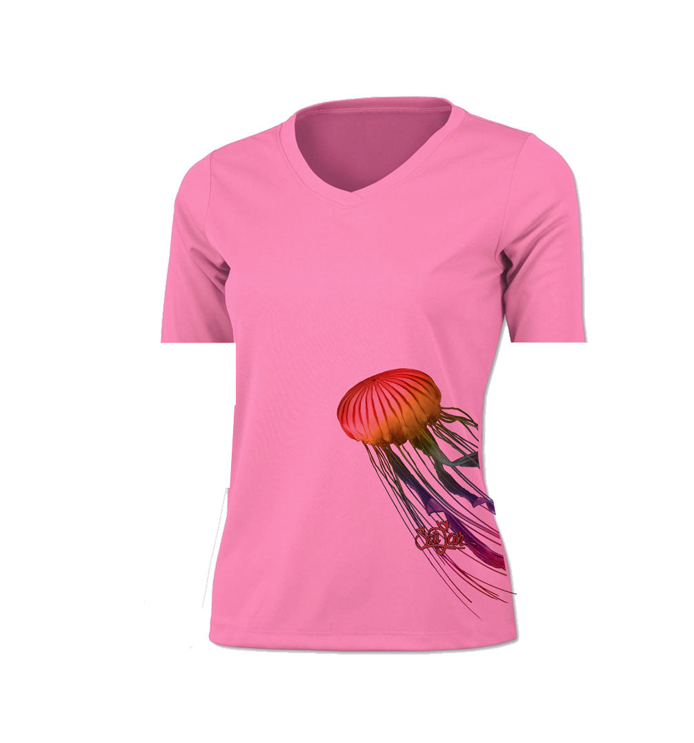 Jellyfish V-Neck Performance Tee
