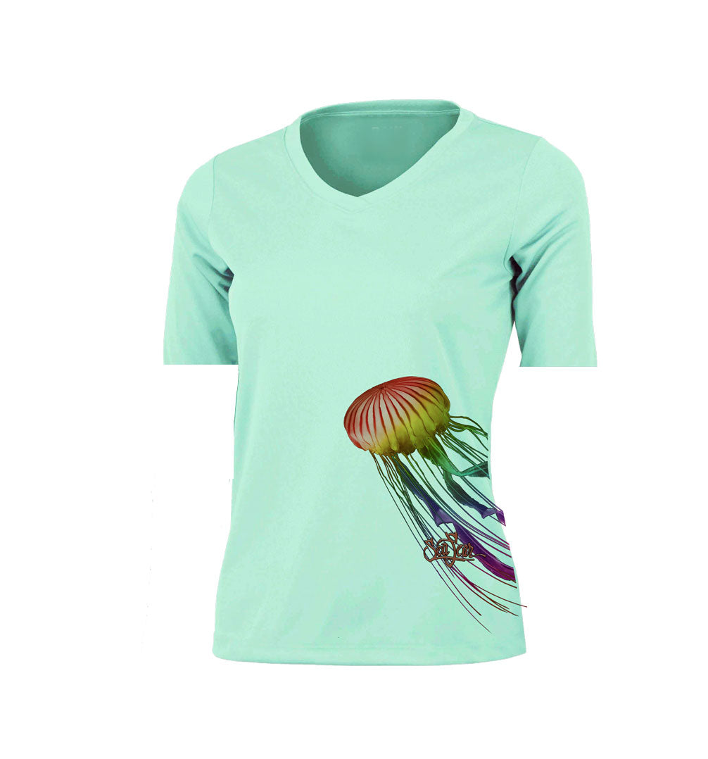 Jellyfish V-Neck Performance Tee