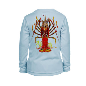 Large Lobster Long Sleeve Youth Performance Tee
