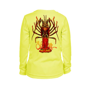 Large Lobster Long Sleeve Youth Performance Tee