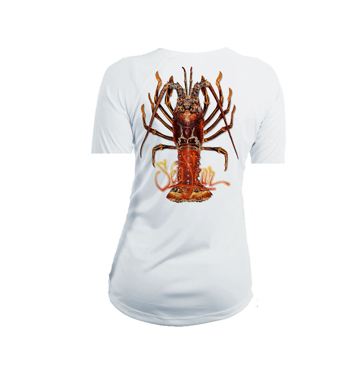 Large Lobster Short Sleeve V-Neck Performance Tee