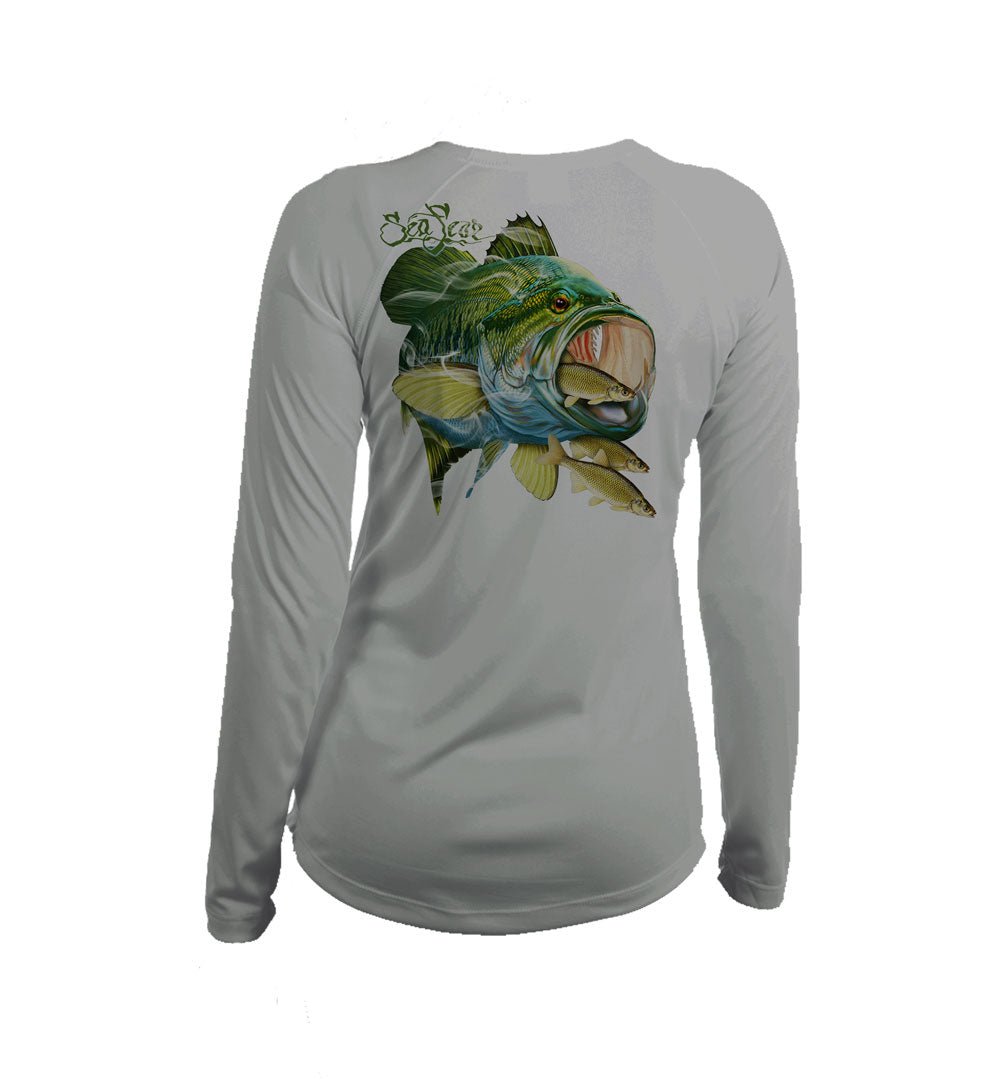Large Mouth Bass V-Neck Performance Tee