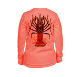 Large Lobster Long Sleeve Youth Performance Tee