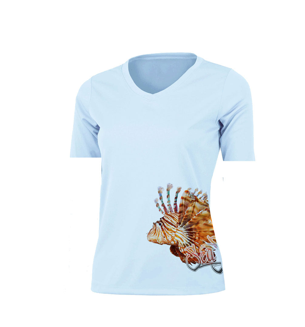 Lionfish V-Neck Performance Tee