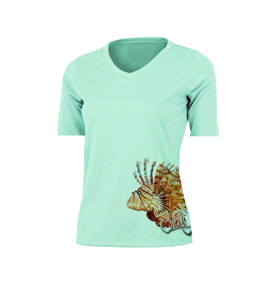Lionfish V-Neck Performance Tee