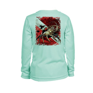 Lobster Dive Flag Long Sleeve Youth Performance Tee