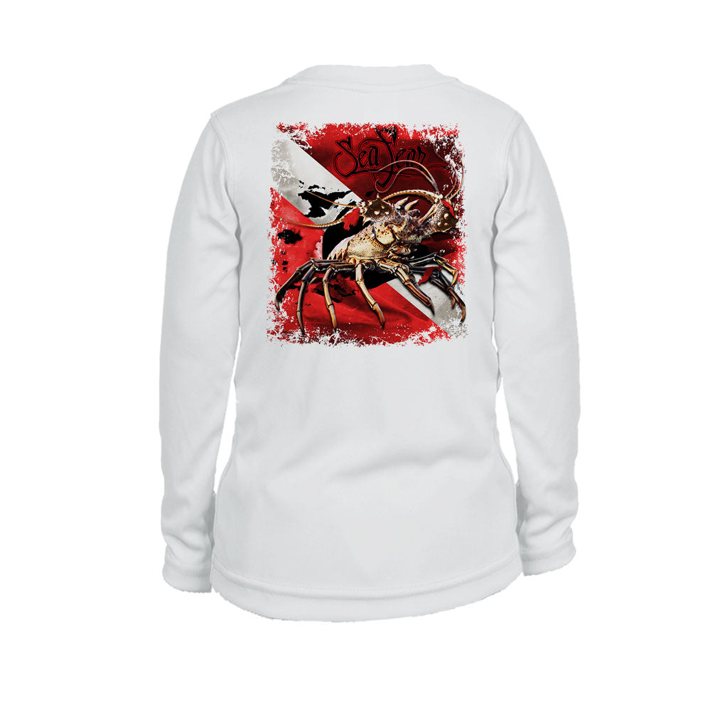 Lobster Dive Flag Long Sleeve Youth Performance Tee