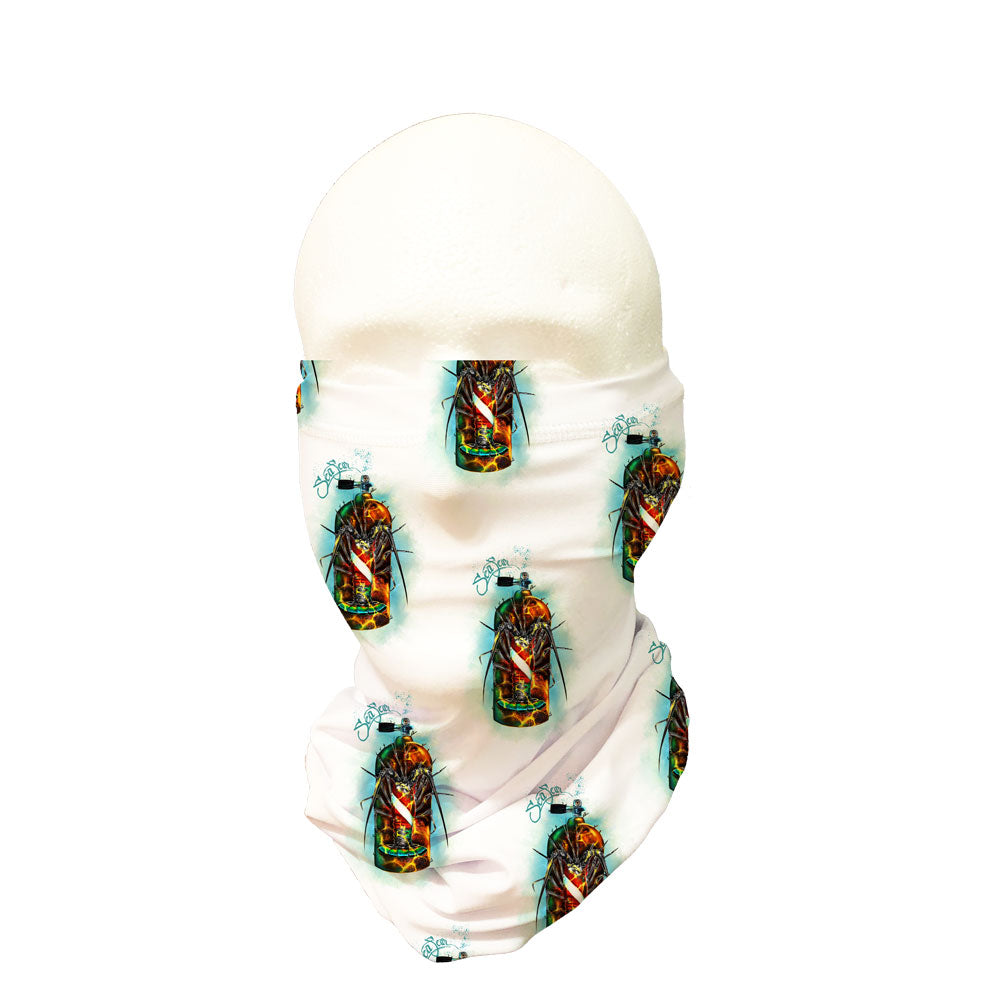 Sea Fear Lobster Tank Multi-Wear Sun Gaiter in white, UPF 50+ sun protection neck gaiter