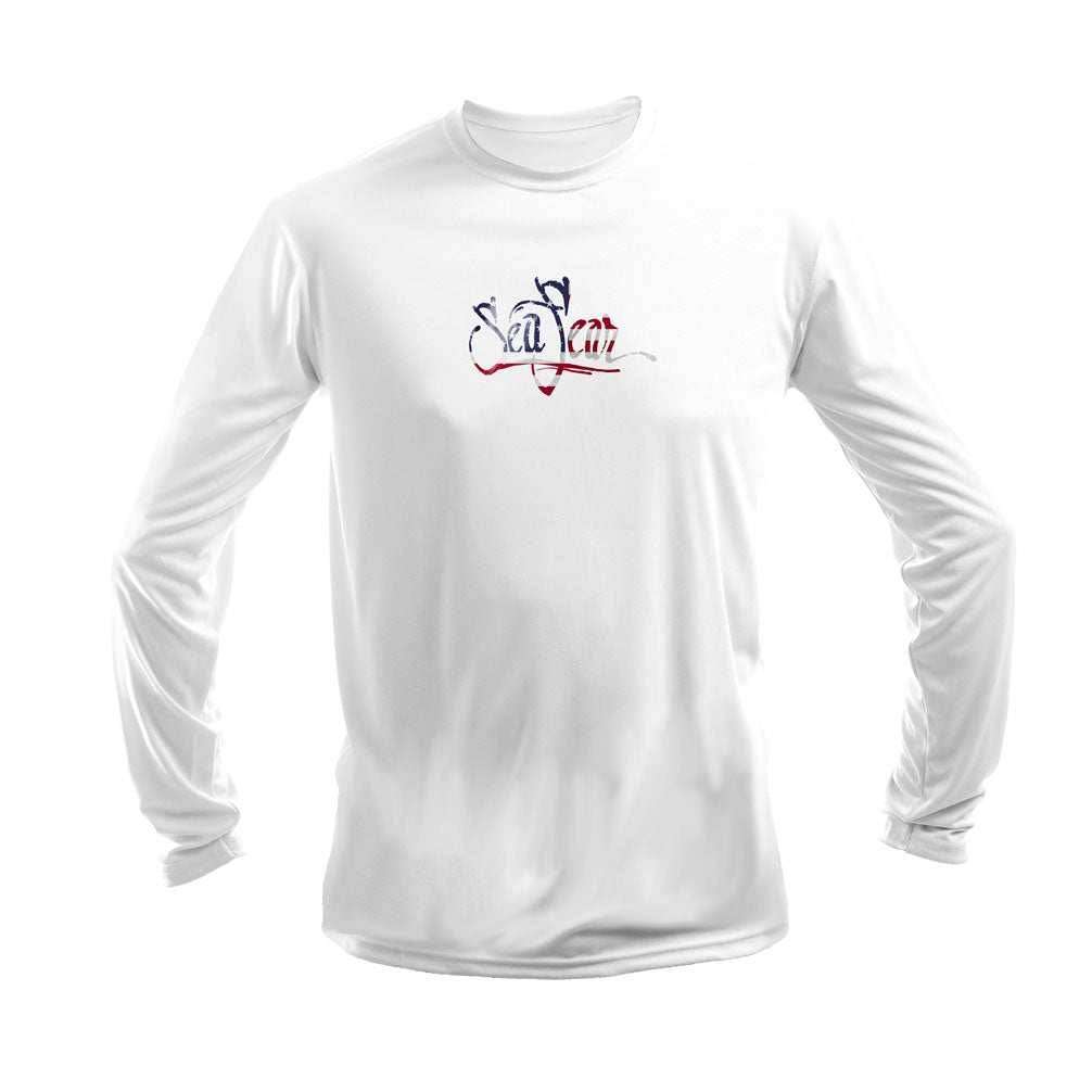 Lobster US Long Sleeve Performance Tee – front view – Sea Fear UPF 50+ apparel