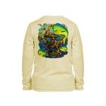 Mahi Skull Long Sleeve Toddler Performance Tee
