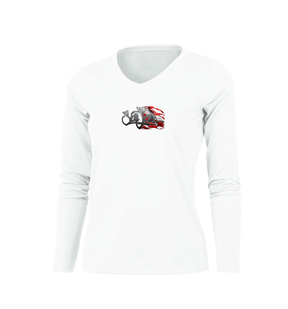 Mako Flag V-Neck Performance Tee