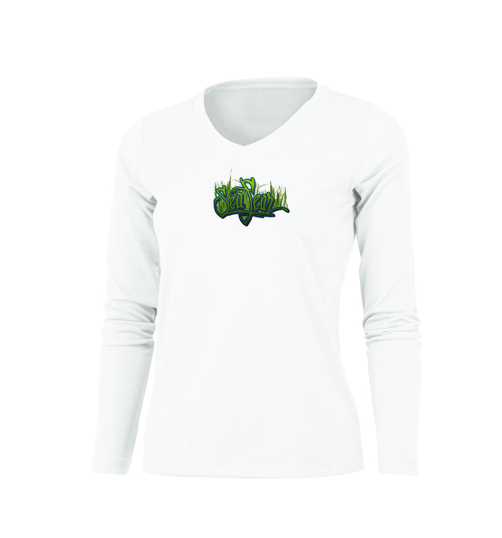 Manatee Long Sleeve V-Neck Performance Tee