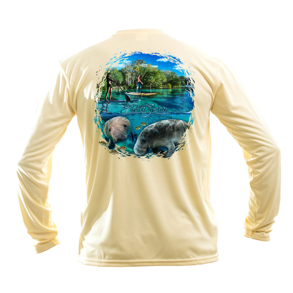 Manatee Paddleboard Long Sleeve Performance Tee