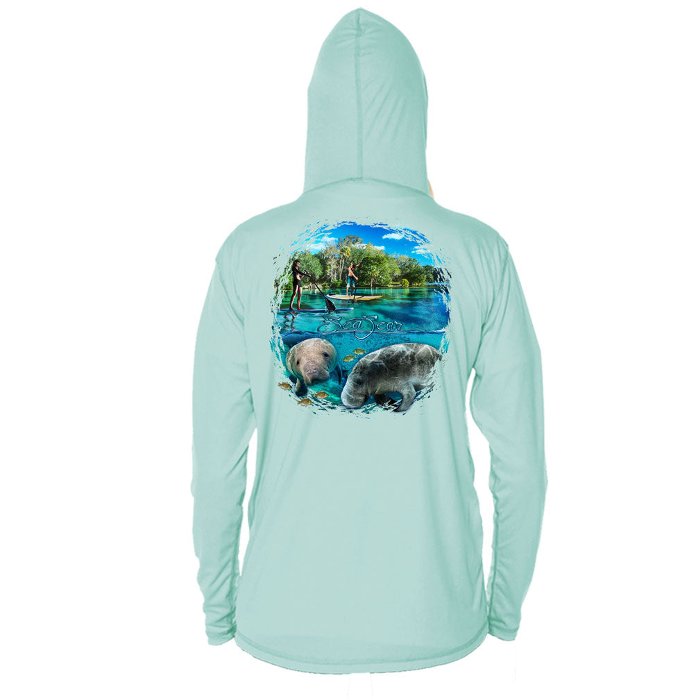 Manatee Paddleboard Long Sleeve Performance Hoody