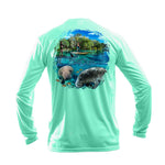 Manatee Paddleboard Long Sleeve Performance Tee